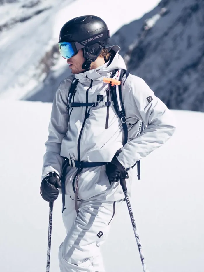 Brunotti Snow Jackets Men BaronHeatSnow Jacket With Heat Panels Grey