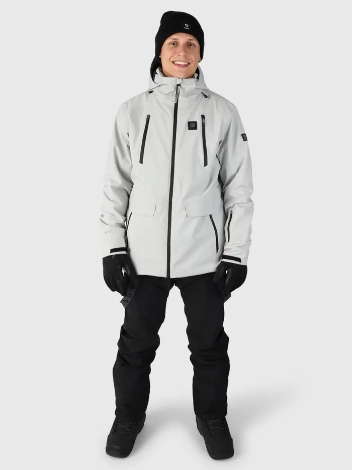 Brunotti Snow Jackets Men BaronHeatSnow Jacket With Heat Panels Grey