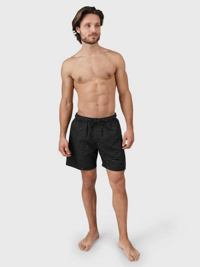 Brunotti Swim Shorts Men CrunecoStripeSwim Shorts Black