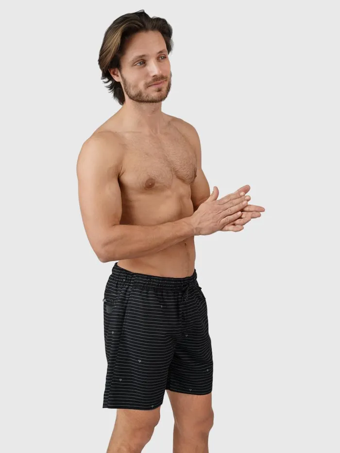Brunotti Swim Shorts Men CrunecoStripeSwim Shorts Black