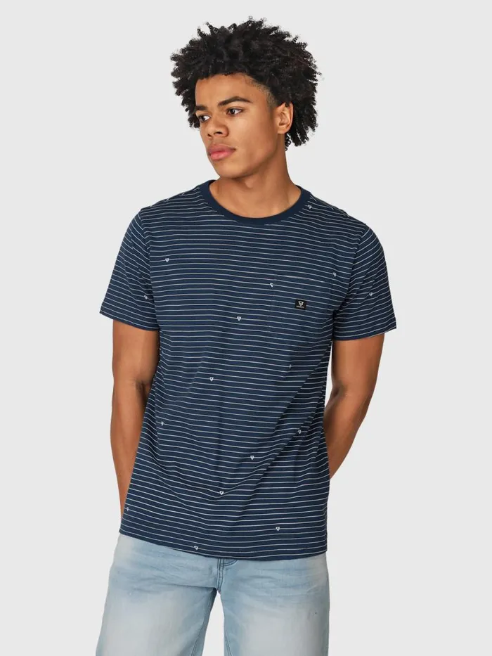 Brunotti Tshirts Men AxleStripeTShirt Blue
