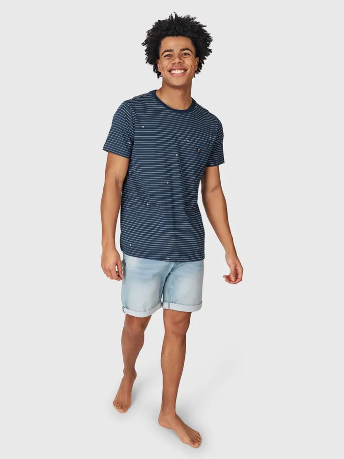 Brunotti Tshirts Men AxleStripeTShirt Blue