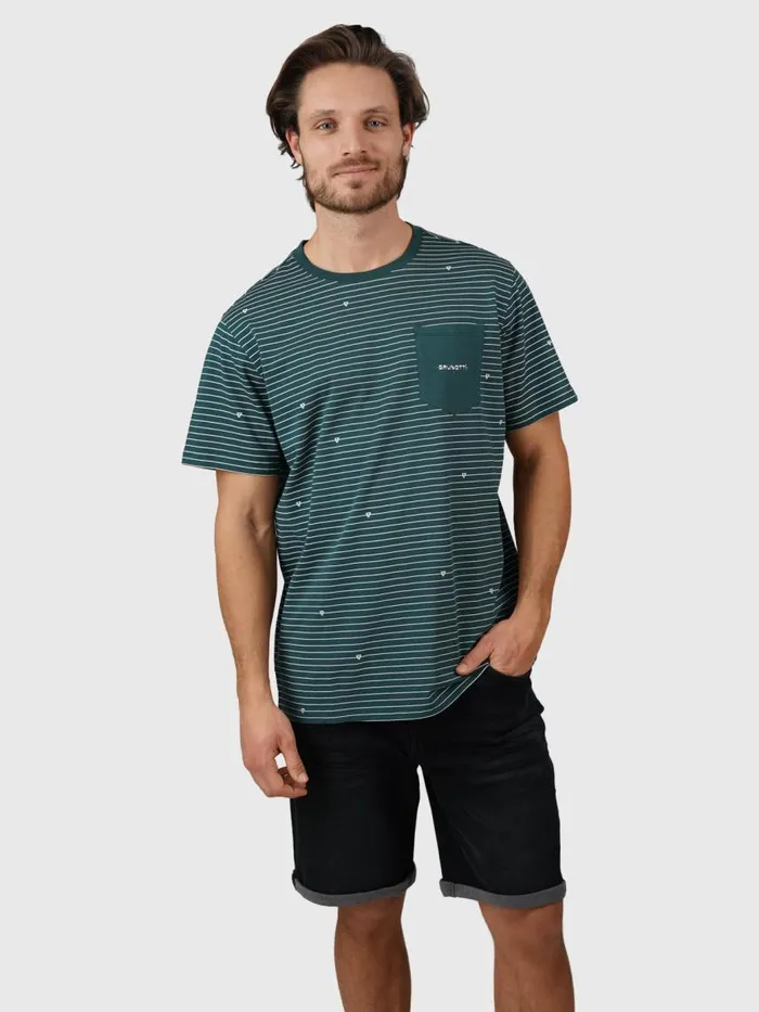 Brunotti Tshirts Men AxleStripeTshirt Green