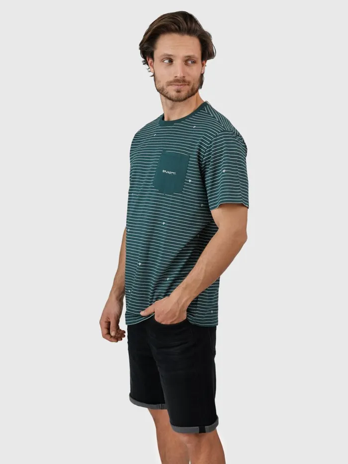 Brunotti Tshirts Men AxleStripeTshirt Green