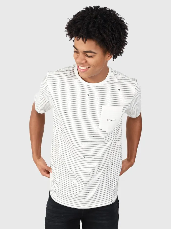 Brunotti Tshirts Men AxleStripeTshirt OffWhite
