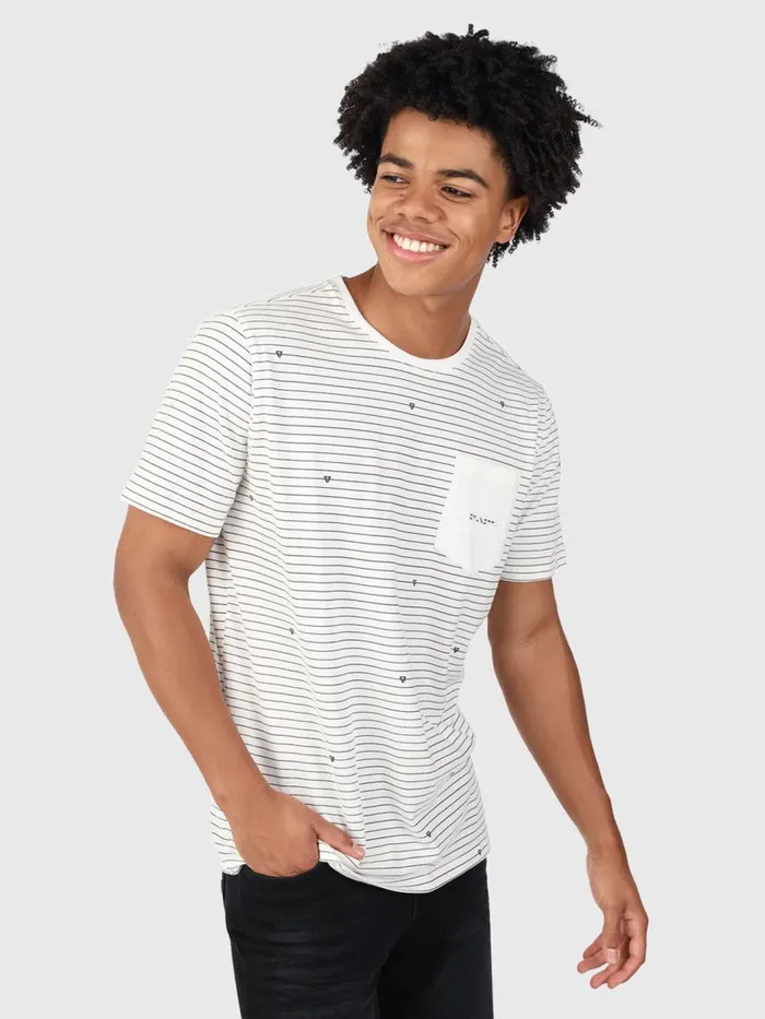 Brunotti Tshirts Men AxleStripeTshirt OffWhite