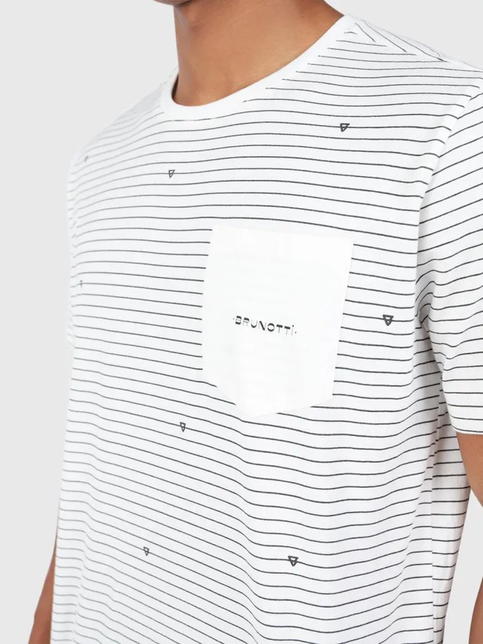 Brunotti Tshirts Men AxleStripeTshirt OffWhite