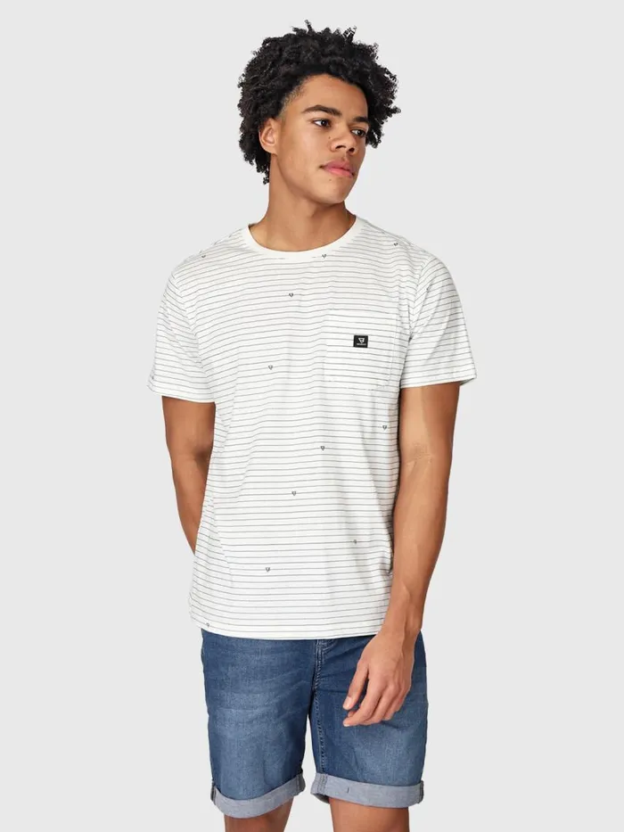 Brunotti Tshirts Men AxleStripeTShirt White