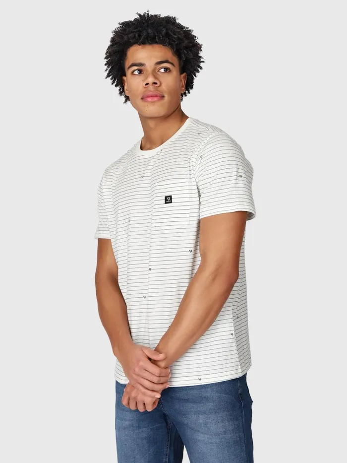 Brunotti Tshirts Men AxleStripeTShirt White