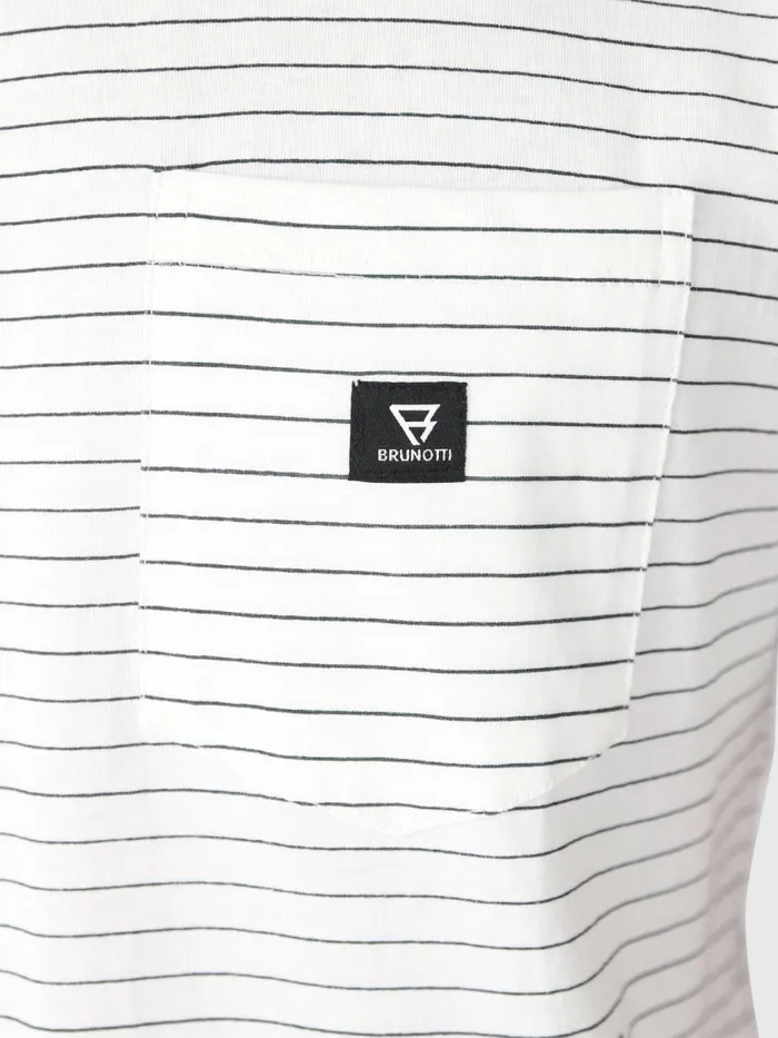 Brunotti Tshirts Men AxleStripeTShirt White