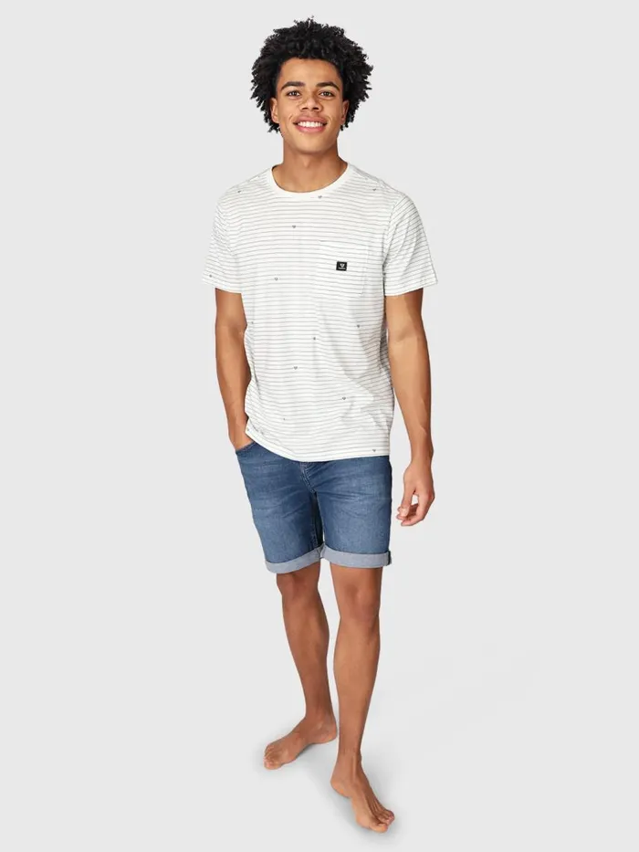 Brunotti Tshirts Men AxleStripeTShirt White