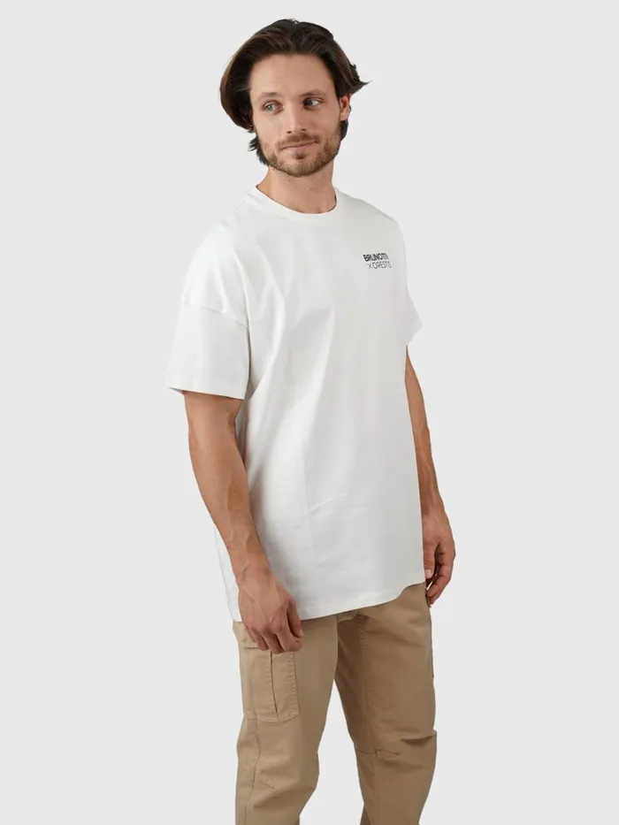Brunotti Tshirts Men OrestisNatureOversized Tshirt OffWhite