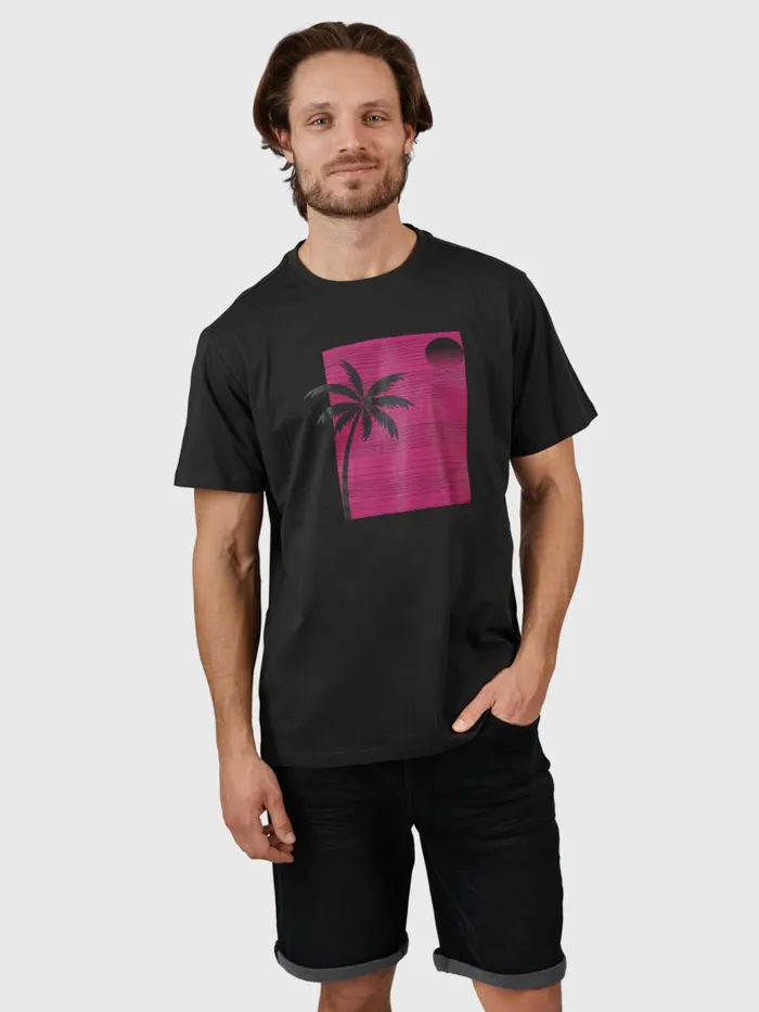 Brunotti Tshirts Men PalmSunsetTshirt Black