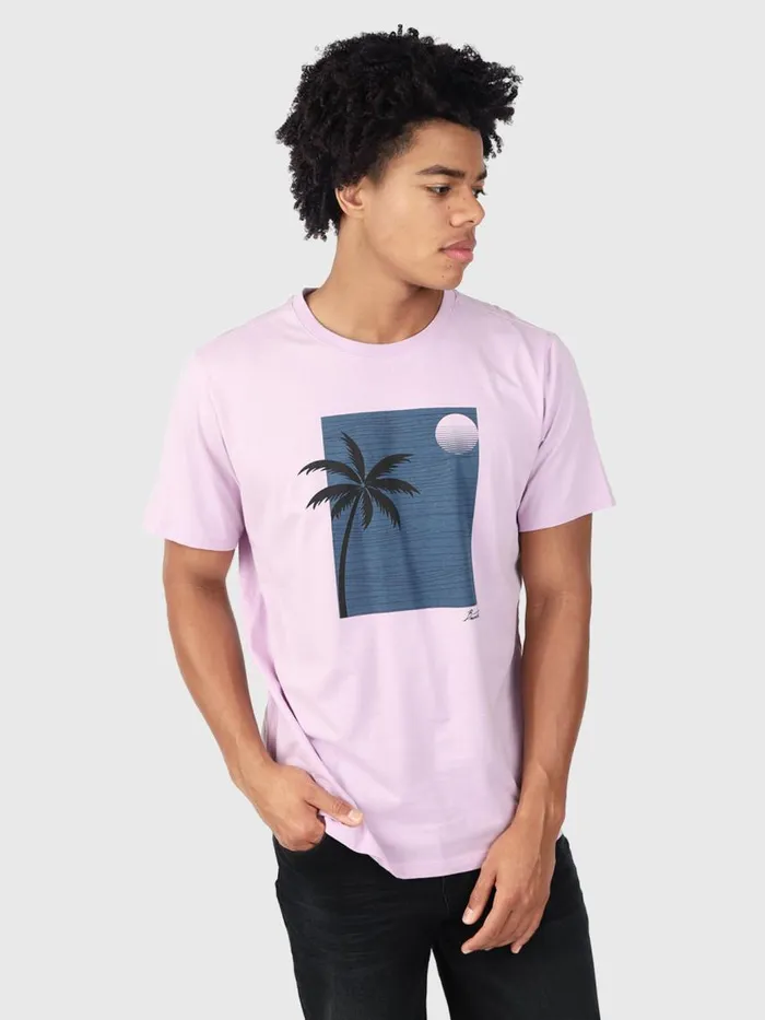 Brunotti Tshirts Men PalmSunsetTshirt Purple
