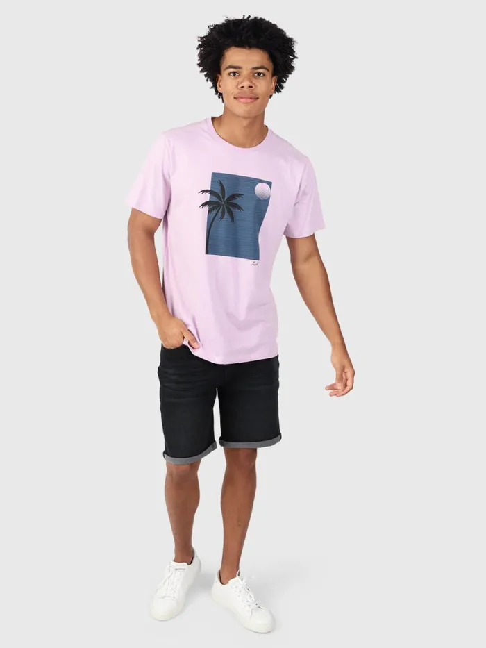 Brunotti Tshirts Men PalmSunsetTshirt Purple