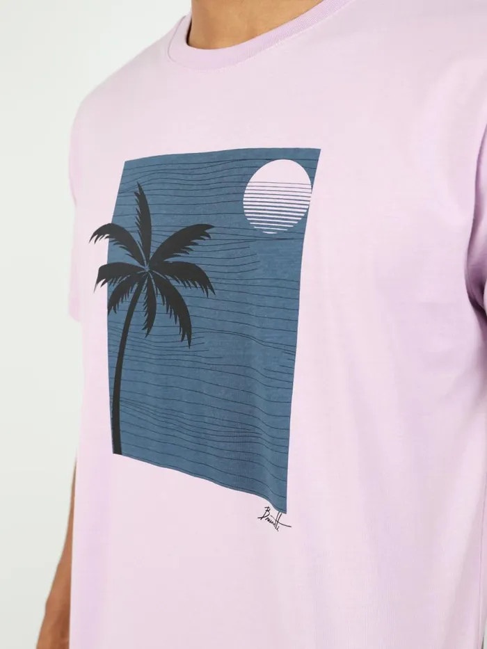 Brunotti Tshirts Men PalmSunsetTshirt Purple