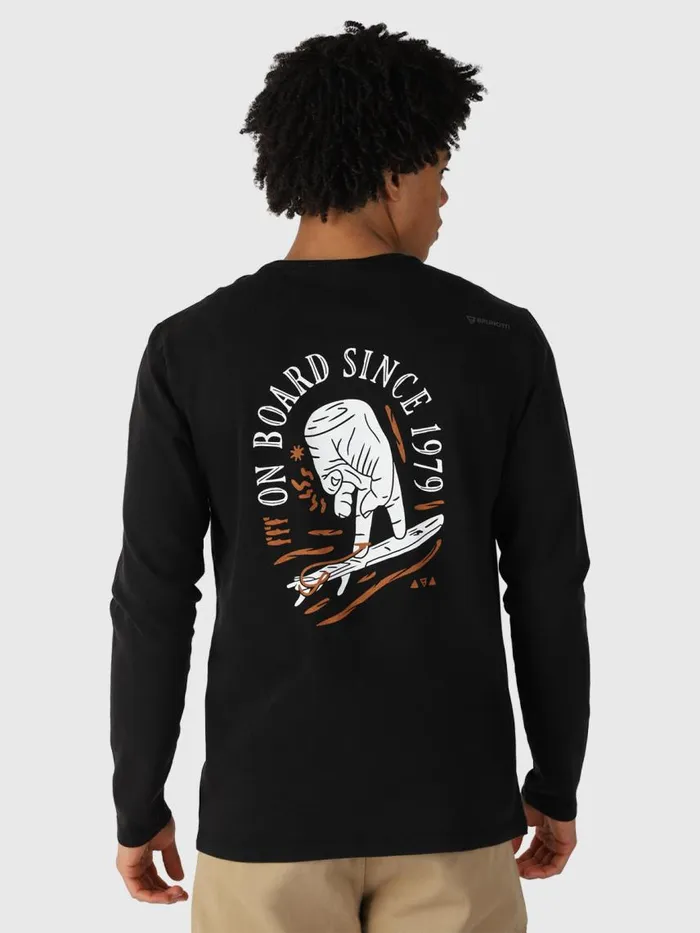 Brunotti Tshirts Men PascalLongsleeve Tshirt Black