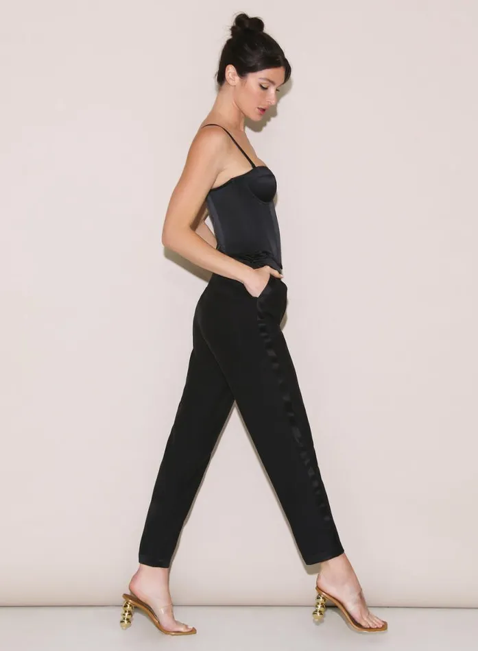 Bustiers and Bra Tops Lingerie Fleur Du Mal Hamptons Bustier Black