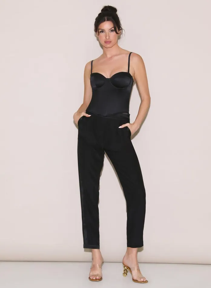 Bustiers and Bra Tops Lingerie Fleur Du Mal Hamptons Bustier Black