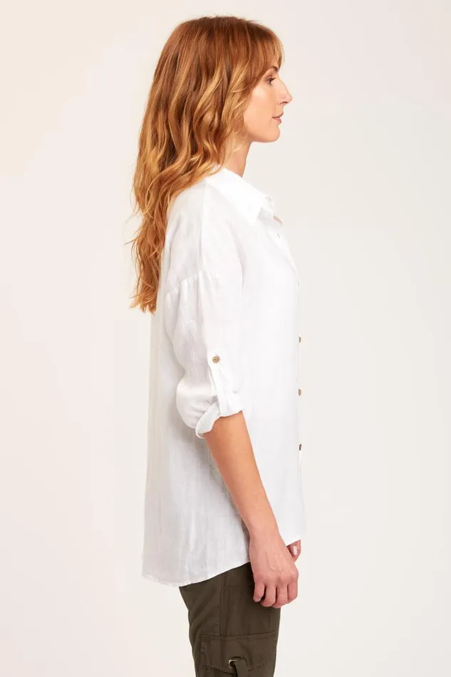 Carrie ButtonUp White Clothing XCVI ShirtsBlouses