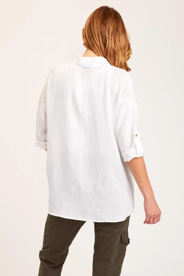 Carrie ButtonUp White Clothing XCVI ShirtsBlouses