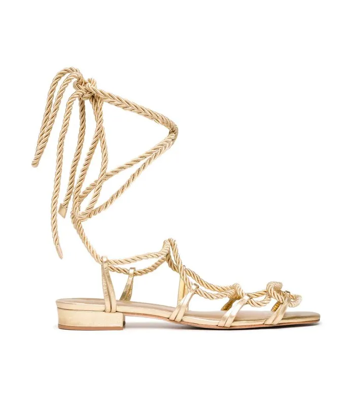 CASTILLE GLADIATOR SANDAL Gold Metallic Shop DEN Footwear