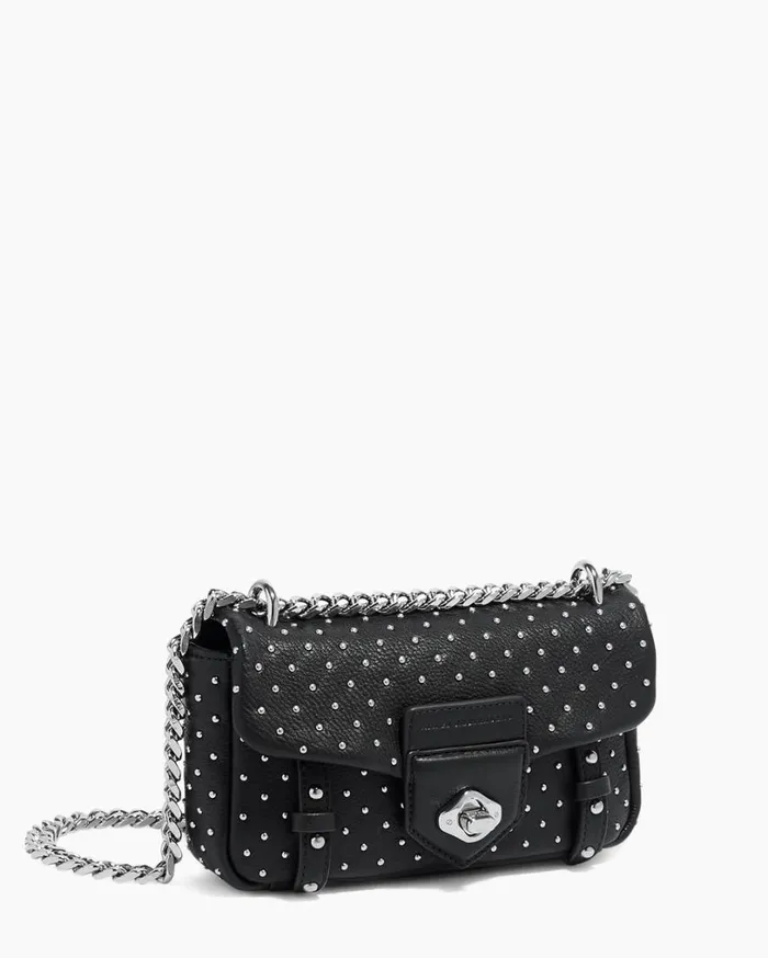 Chain Reaction Novelty Mini Shoulder Bag Black With Shiny Silver Studs Women Aimee Kestenberg Shoulder Bags