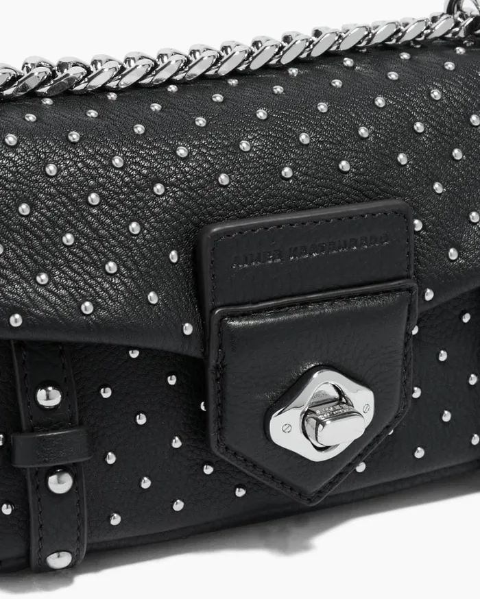 Chain Reaction Novelty Mini Shoulder Bag Black With Shiny Silver Studs Women Aimee Kestenberg Shoulder Bags