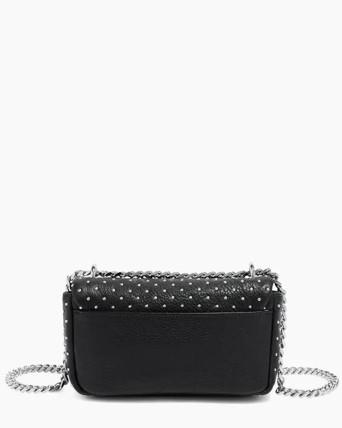 Chain Reaction Novelty Mini Shoulder Bag Black With Shiny Silver Studs Women Aimee Kestenberg Shoulder Bags