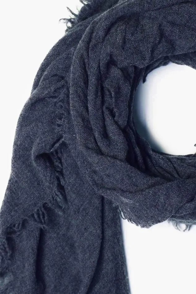 Chan Luu 100 Cashmere Scarf Jean Blue Women Scarves