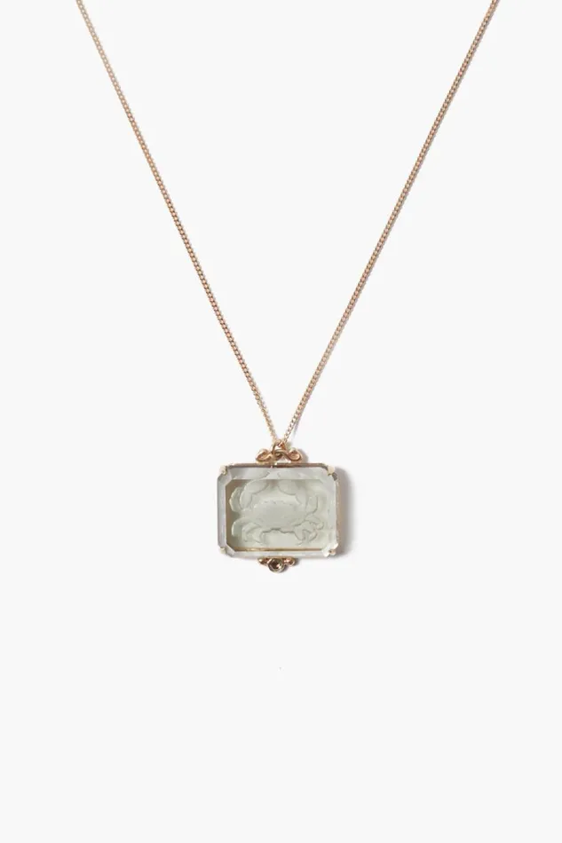 Chan Luu 14k Cancer Zodiac Necklace Women 14k Fine