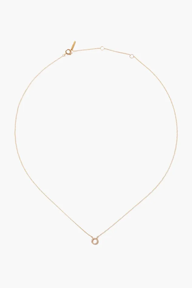 Chan Luu 14k Gold And White Diamond Initial Necklace Women Necklaces