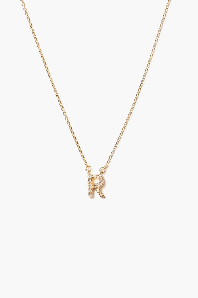 Chan Luu 14k Gold And White Diamond Initial Necklace Women Necklaces