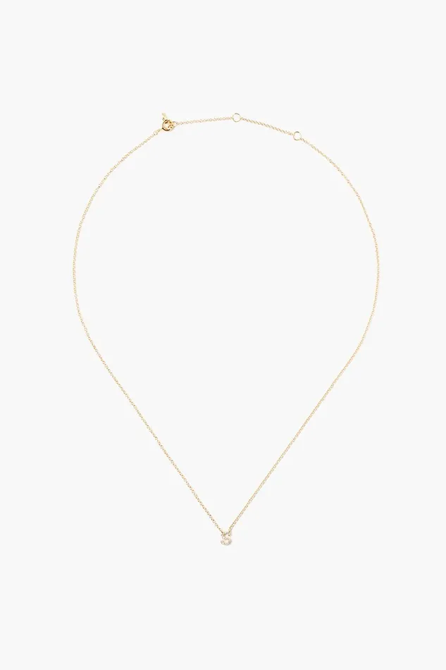 Chan Luu 14k Gold And White Diamond Initial Necklace Women Necklaces