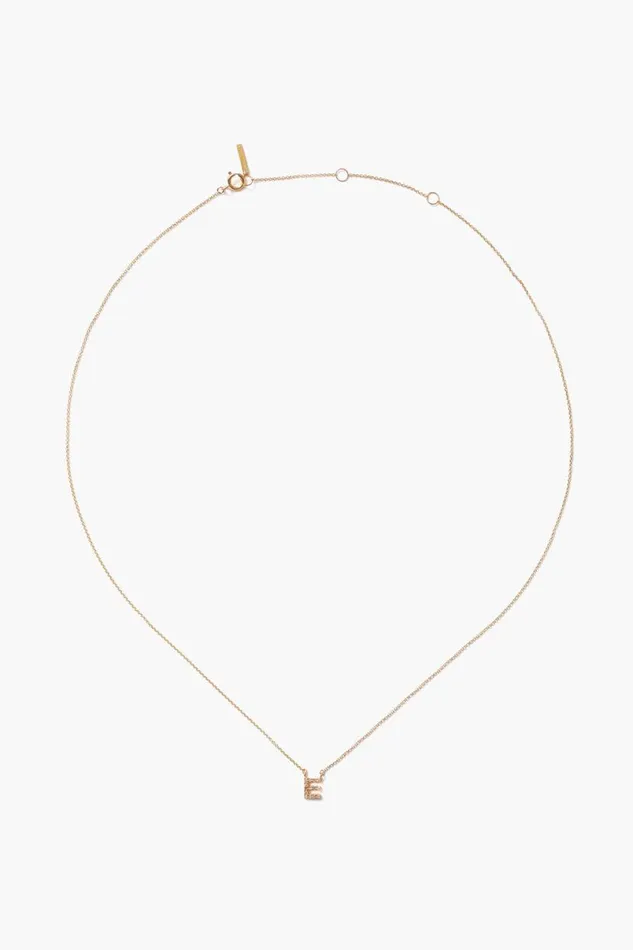 Chan Luu 14k Gold And White Diamond Initial Necklace Women Necklaces