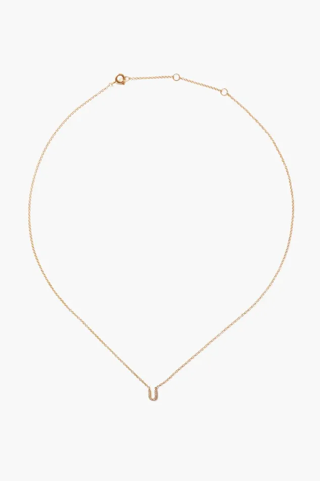 Chan Luu 14k Gold And White Diamond Initial Necklace Women Necklaces