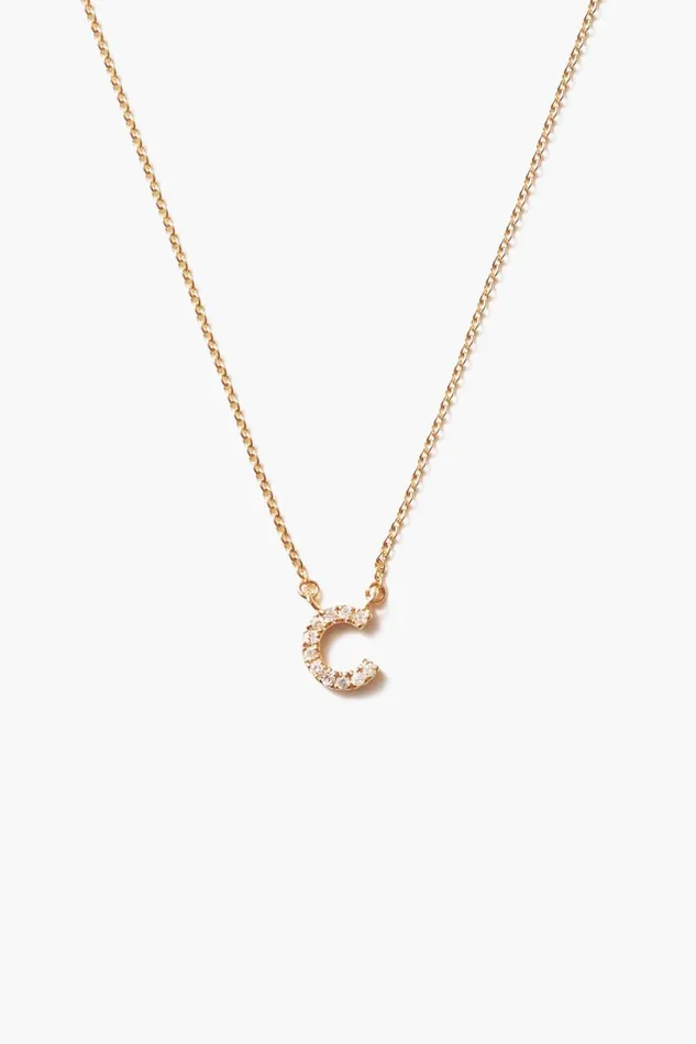 Chan Luu 14k Gold And White Diamond Initial Necklace Women Necklaces