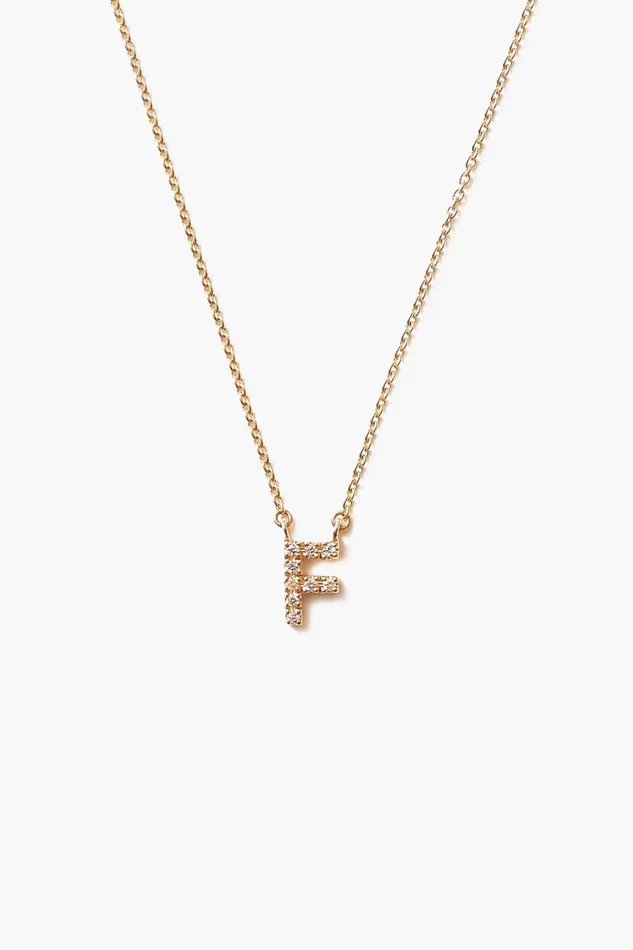 Chan Luu 14k Gold And White Diamond Initial Necklace Women Necklaces