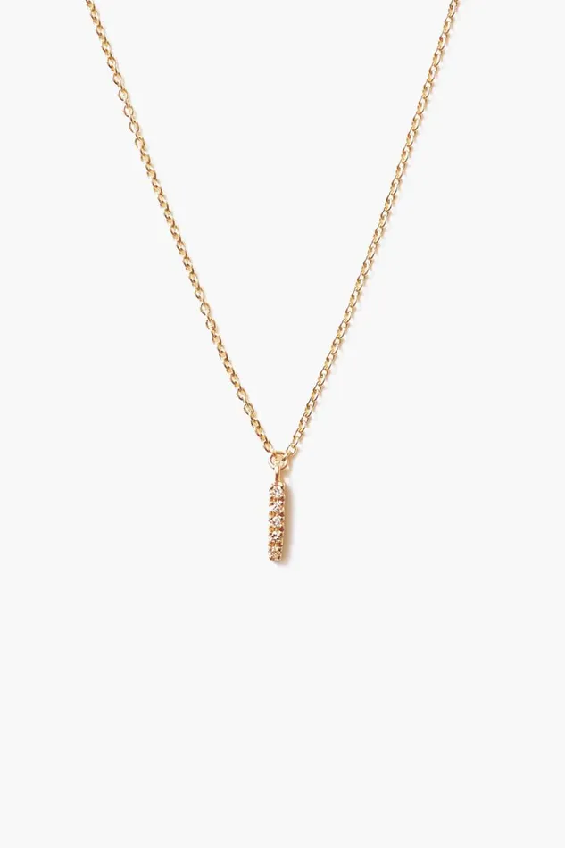 Chan Luu 14k Gold And White Diamond Initial Necklace Women Necklaces