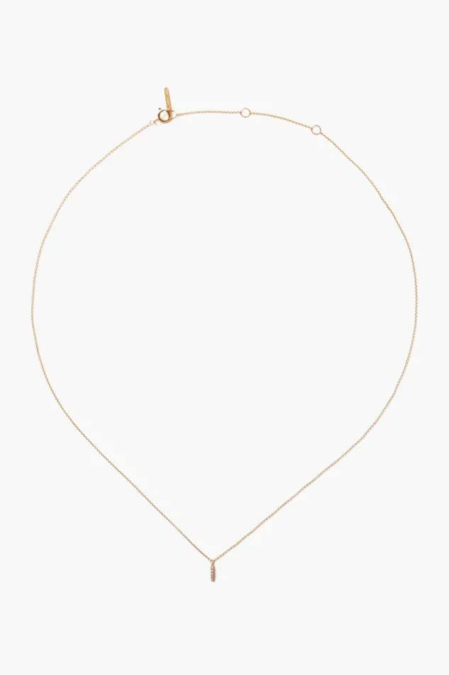 Chan Luu 14k Gold And White Diamond Initial Necklace Women Necklaces