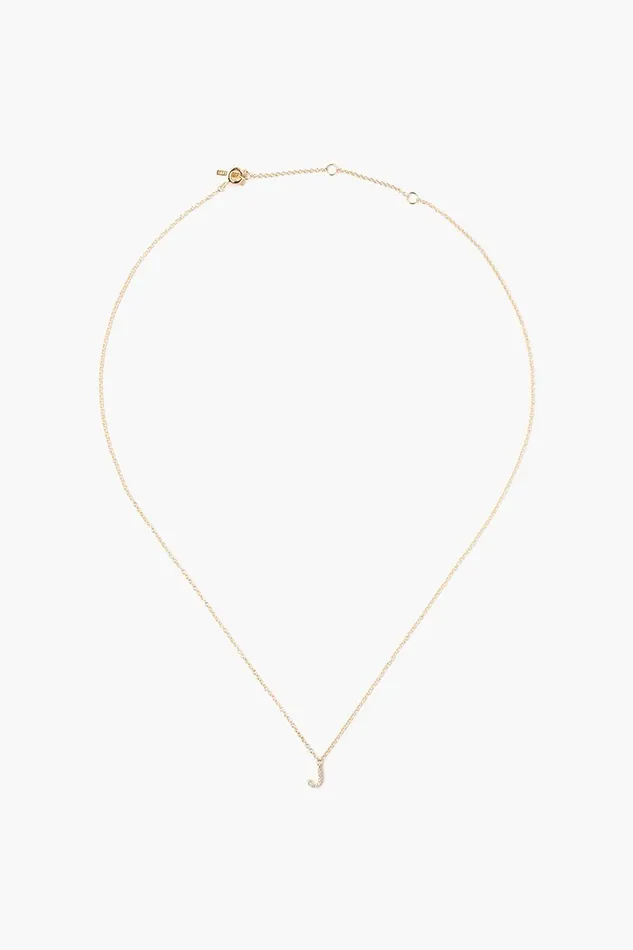 Chan Luu 14k Gold And White Diamond Initial Necklace Women Necklaces