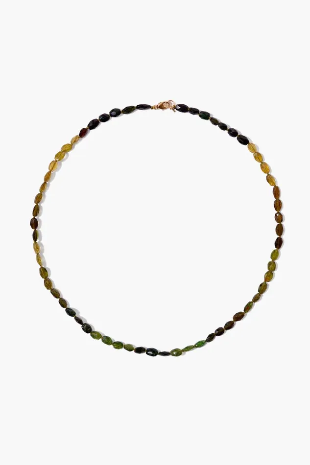 Chan Luu 14k Green Tourmaline Petra Necklace Women 14k Fine