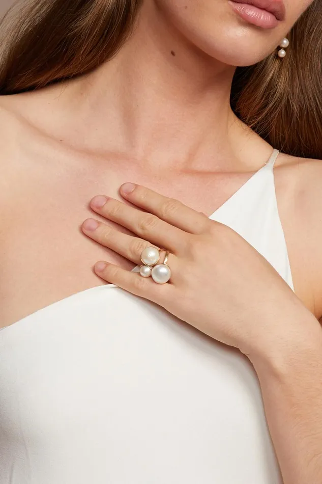 Chan Luu 14k Monaco Ring White Pearl Women 14k Fine