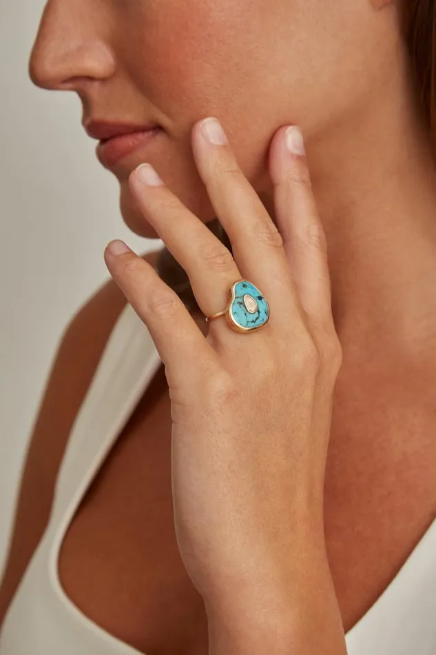 Chan Luu 14k Oasis Ring Turquoise Women 14k Fine
