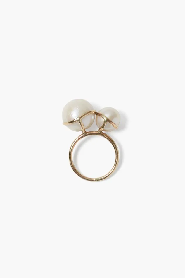 Chan Luu 14k Phoebe Ring White Pearl Women 14k Fine