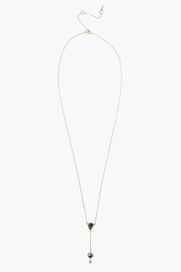 Chan Luu 14k Sloane Lariat Necklace Peacock Pearl Women Necklaces