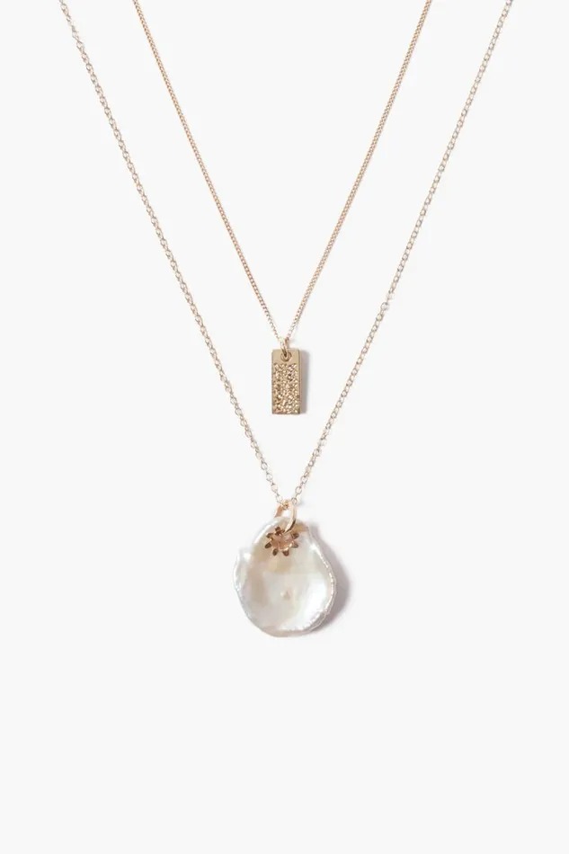 Chan Luu 14k Tessa Pearl And Diamond Necklace Set Women 14k Fine