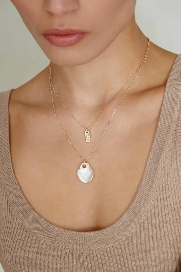 Chan Luu 14k Tessa Pearl And Diamond Necklace Set Women 14k Fine