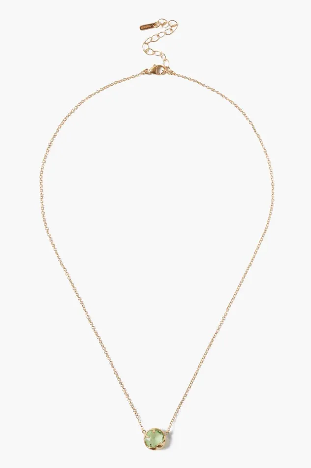 Chan Luu August Birthstone Necklace Peridot Crystal Women Necklaces