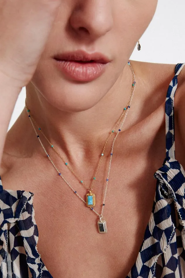 Chan Luu Aura Necklace Turquoise Women Necklaces